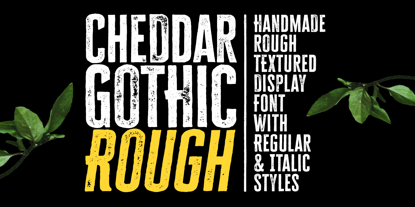 Font Cheddar Gothic Rough